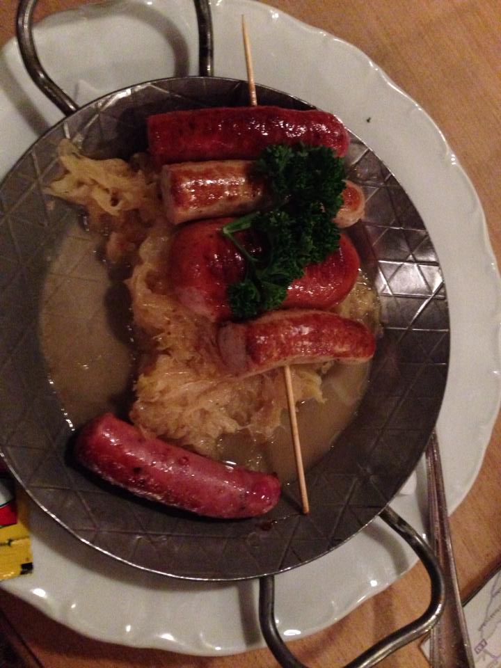 Sausage at Augustiner am Platzl