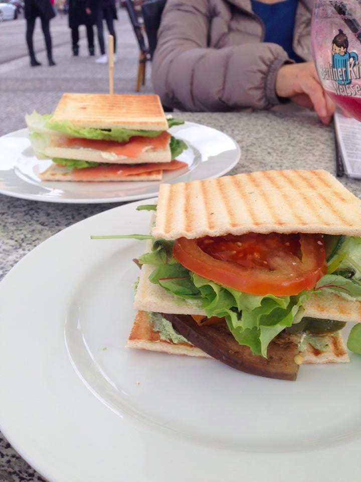 Veggie & Salmon Sandwich at Shan Rahimkhan