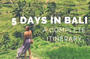 5 days in bali itinerary