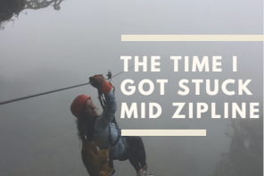 stuck on a zipline