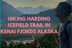 hiking harding ice field Alaska