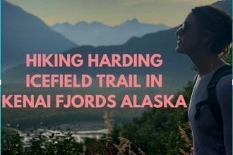 hiking harding ice field Alaska