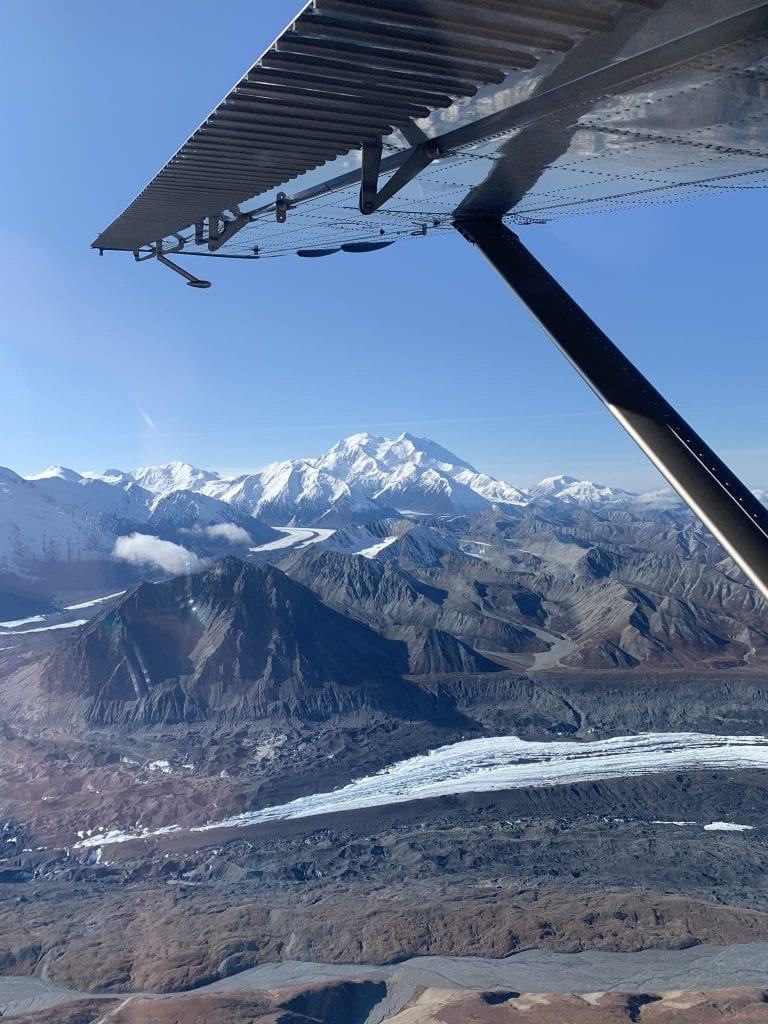 landing on a glacier Denali national park
